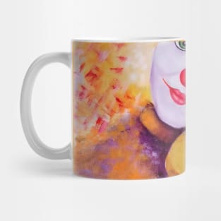 A sweet clown playing a violin Mug